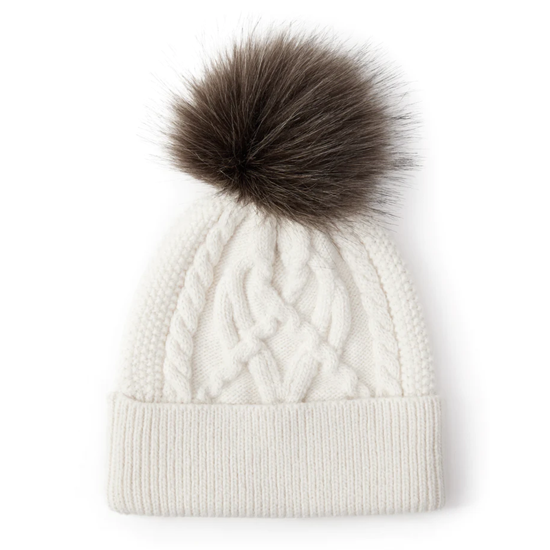 Holland Cooper Cortina Bobble Hat - Cream-1
